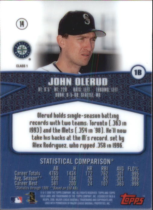 A6677- 2000 Topps Gold Label BB #s 1-100 +Inserts -You Pick- 15+ FREE US SHIP - Picture 21 of 425