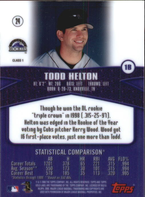 A6677- 2000 Topps Gold Label BB #s 1-100 +Inserts -You Pick- 15+ FREE US SHIP - Picture 35 of 425