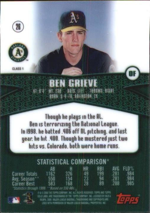 A6677- 2000 Topps Gold Label BB #s 1-100 +Inserts -You Pick- 15+ FREE US SHIP - Picture 37 of 425