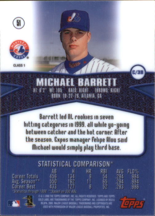 A6677- 2000 Topps Gold Label BB #s 1-100 +Inserts -You Pick- 15+ FREE US SHIP - Picture 63 of 425