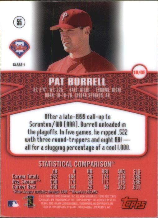 A6677- 2000 Topps Gold Label BB #s 1-100 +Inserts -You Pick- 15+ FREE US SHIP - Picture 71 of 425