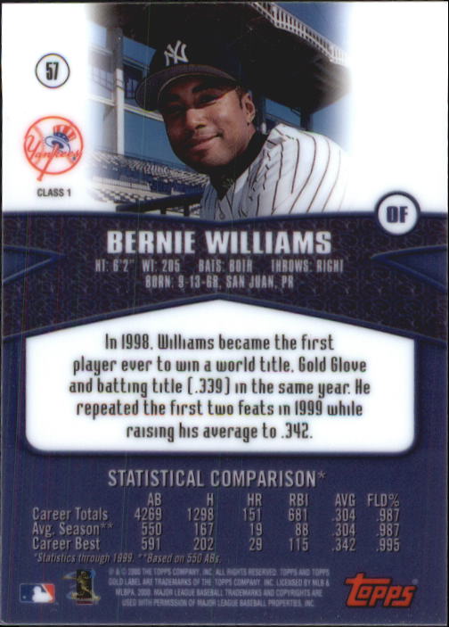 A6677- 2000 Topps Gold Label BB #s 1-100 +Inserts -You Pick- 15+ FREE US SHIP - Picture 75 of 425