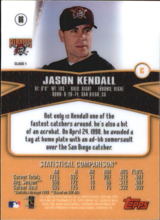 A6677- 2000 Topps Gold Label BB #s 1-100 +Inserts -You Pick- 15+ FREE US SHIP - Picture 89 of 425