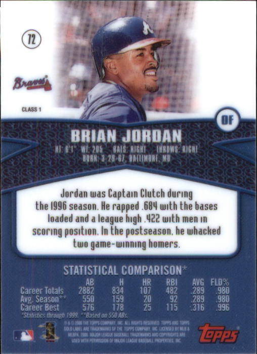 A6677- 2000 Topps Gold Label BB #s 1-100 +Inserts -You Pick- 15+ FREE US SHIP - Picture 99 of 425