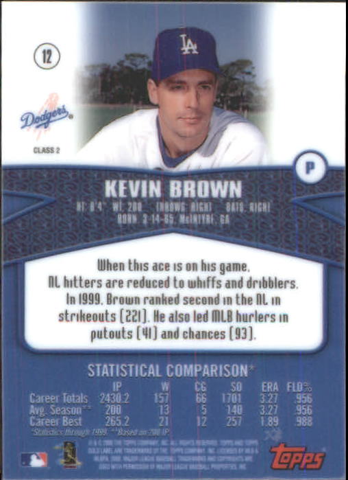 2000 Topps Gold Label Class 2 #12 Kevin Brown back image