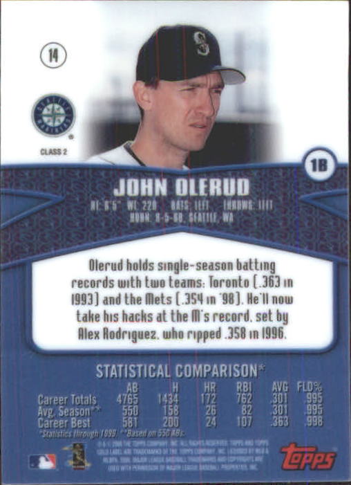 A6677- 2000 Topps Gold Label BB #s 1-100 +Inserts -You Pick- 15+ FREE US SHIP - Picture 157 of 425