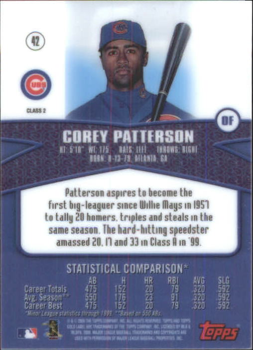 A6677- 2000 Topps Gold Label BB #s 1-100 +Inserts -You Pick- 15+ FREE US SHIP - Picture 193 of 425