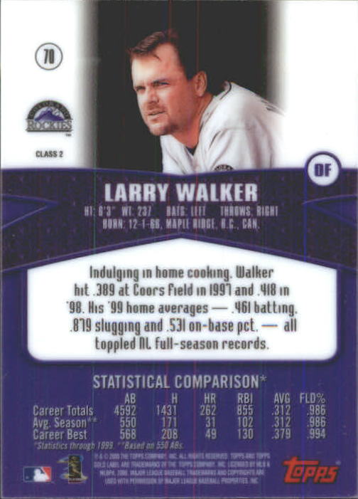 A6677- 2000 Topps Gold Label BB #s 1-100 +Inserts -You Pick- 15+ FREE US SHIP - Picture 243 of 425