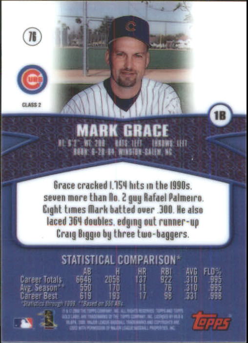 A6677- 2000 Topps Gold Label BB #s 1-100 +Inserts -You Pick- 15+ FREE US SHIP - Picture 255 of 425