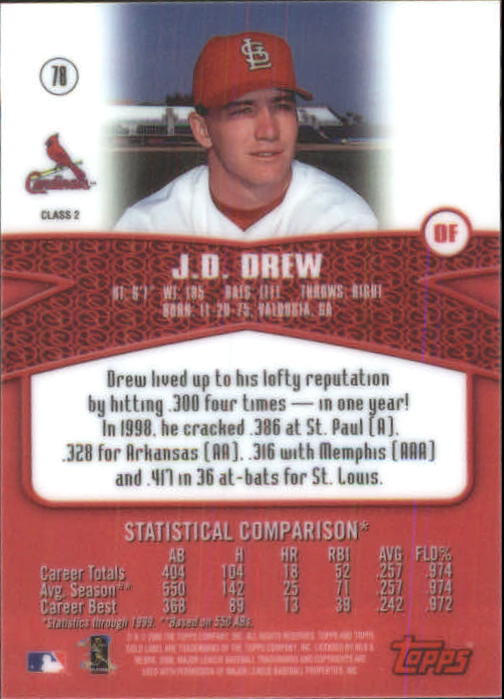 A6677- 2000 Topps Gold Label BB #s 1-100 +Inserts -You Pick- 15+ FREE US SHIP - Picture 259 of 425