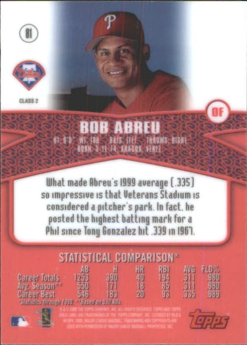A6677- 2000 Topps Gold Label BB #s 1-100 +Inserts -You Pick- 15+ FREE US SHIP - Picture 263 of 425
