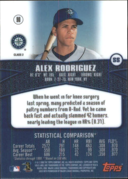 A6677- 2000 Topps Gold Label BB #s 1-100 +Inserts -You Pick- 15+ FREE US SHIP - Picture 277 of 425