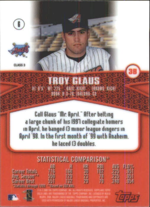 A6677- 2000 Topps Gold Label BB #s 1-100 +Inserts -You Pick- 15+ FREE US SHIP - Picture 305 of 425
