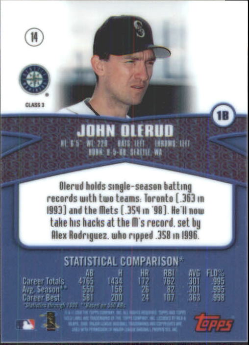 A6677- 2000 Topps Gold Label BB #s 1-100 +Inserts -You Pick- 15+ FREE US SHIP - Picture 317 of 425
