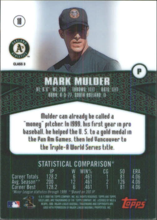 A6677- 2000 Topps Gold Label BB #s 1-100 +Inserts -You Pick- 15+ FREE US SHIP - Picture 321 of 425