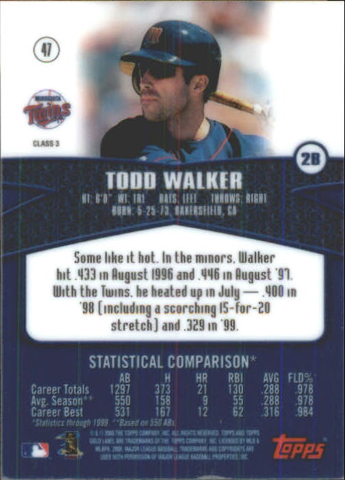 A6677- 2000 Topps Gold Label BB #s 1-100 +Inserts -You Pick- 15+ FREE US SHIP - Picture 355 of 425