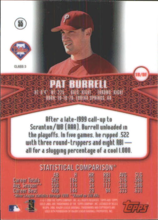 A6677- 2000 Topps Gold Label BB #s 1-100 +Inserts -You Pick- 15+ FREE US SHIP - Picture 365 of 425