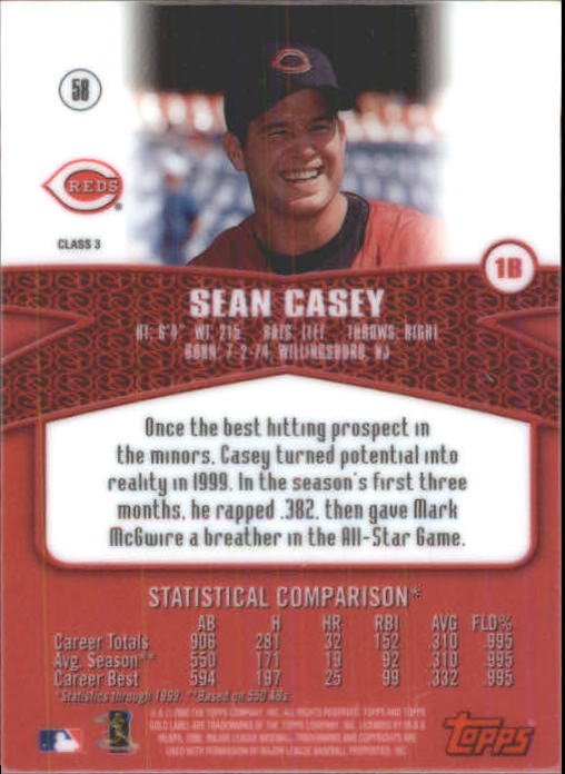 A6677- 2000 Topps Gold Label BB #s 1-100 +Inserts -You Pick- 15+ FREE US SHIP - Picture 371 of 425