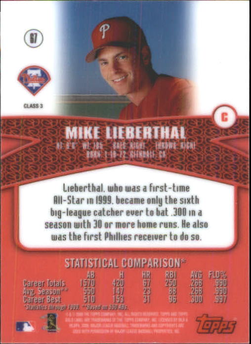 A6677- 2000 Topps Gold Label BB #s 1-100 +Inserts -You Pick- 15+ FREE US SHIP - Picture 383 of 425