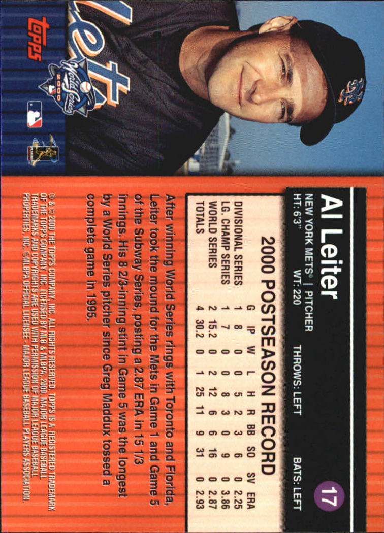 B6083- 2000 Topps Subway Serie Mets Yankees 1-100 -du Pick- 15 + Gratis US - Bild 17 von 131