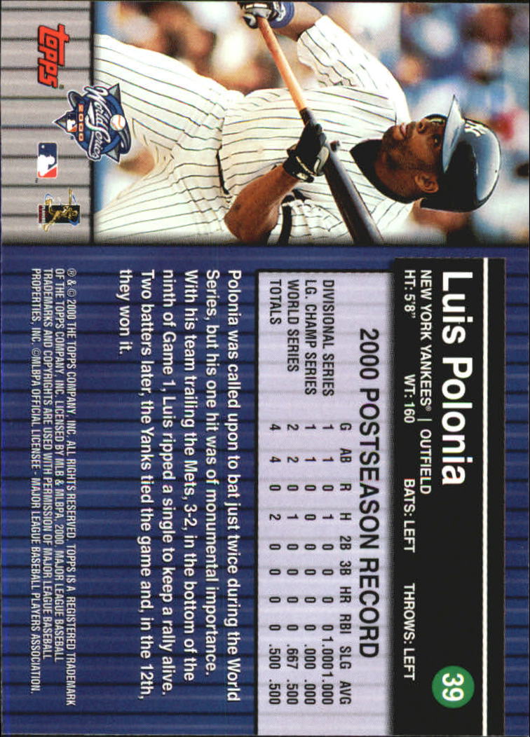 B6083- 2000 Topps Subway Serie Mets Yankees 1-100 -du Pick- 15 + Gratis US - Bild 45 von 131
