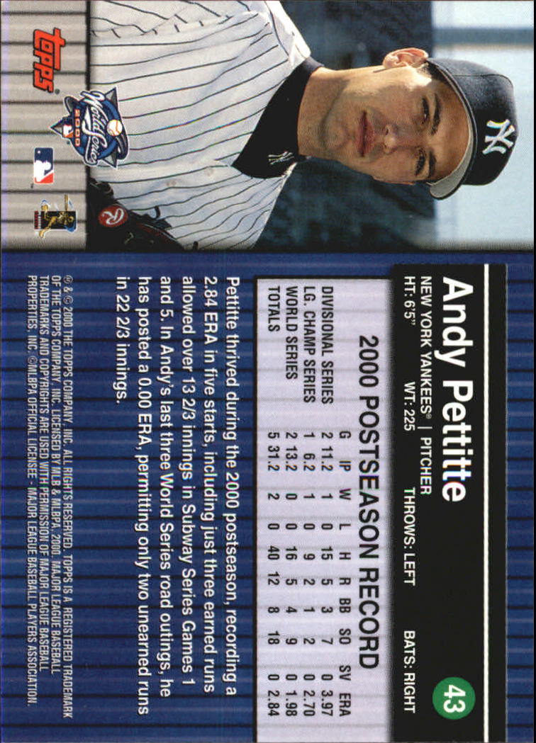 B6083- 2000 Topps Subway Serie Mets Yankees 1-100 -du Pick- 15 + Gratis US - Bild 49 von 131