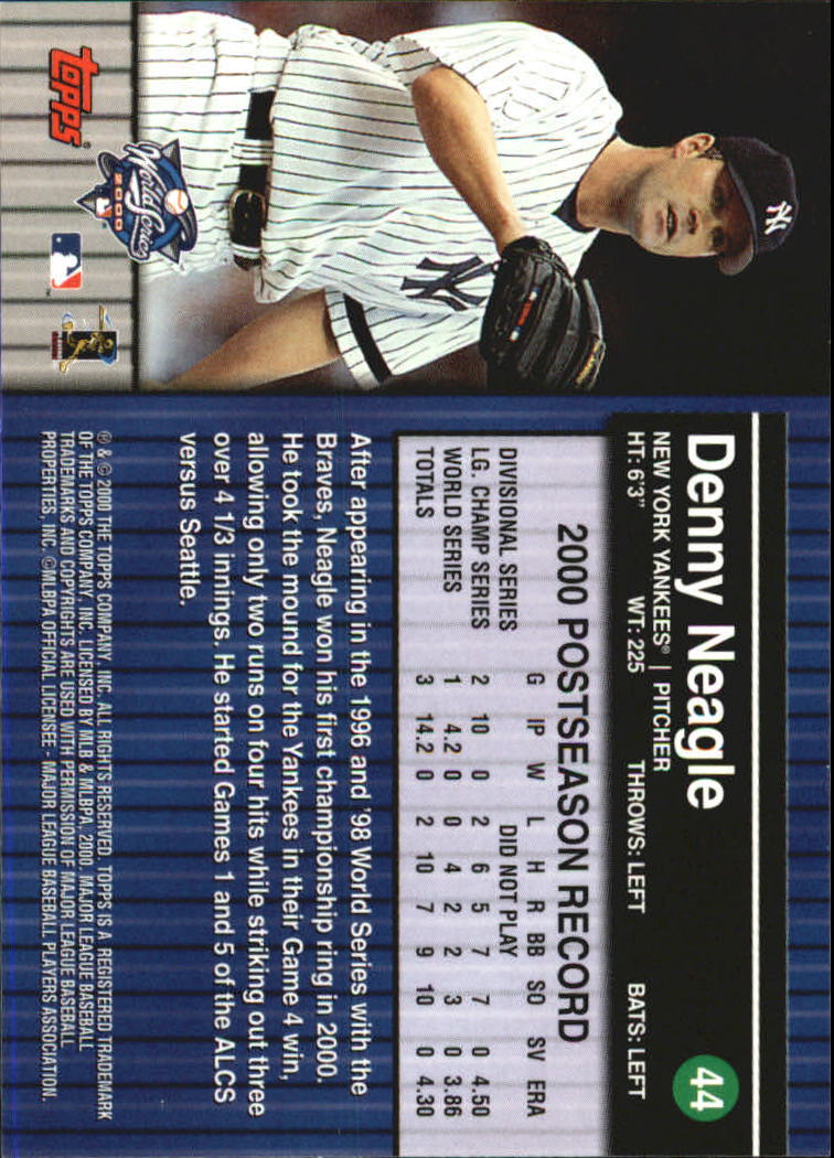 B6083- 2000 Topps Subway Serie Mets Yankees 1-100 -du Pick- 15 + Gratis US - Bild 51 von 131