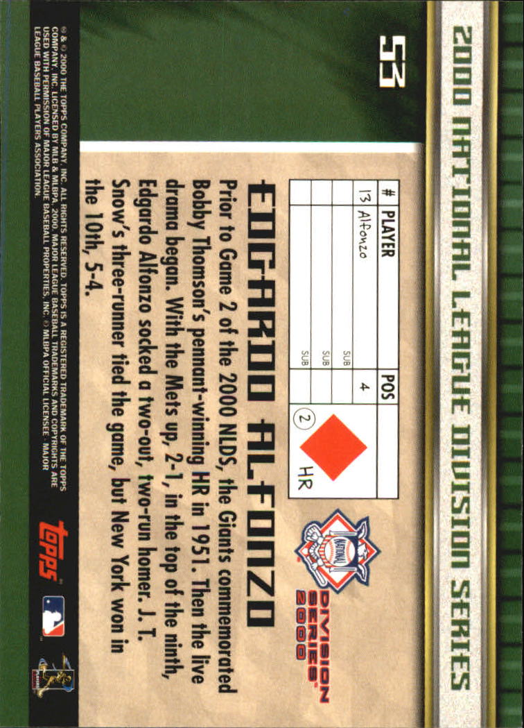 B6083- 2000 Topps Subway Serie Mets Yankees 1-100 -du Pick- 15 + Gratis US - Bild 59 von 131