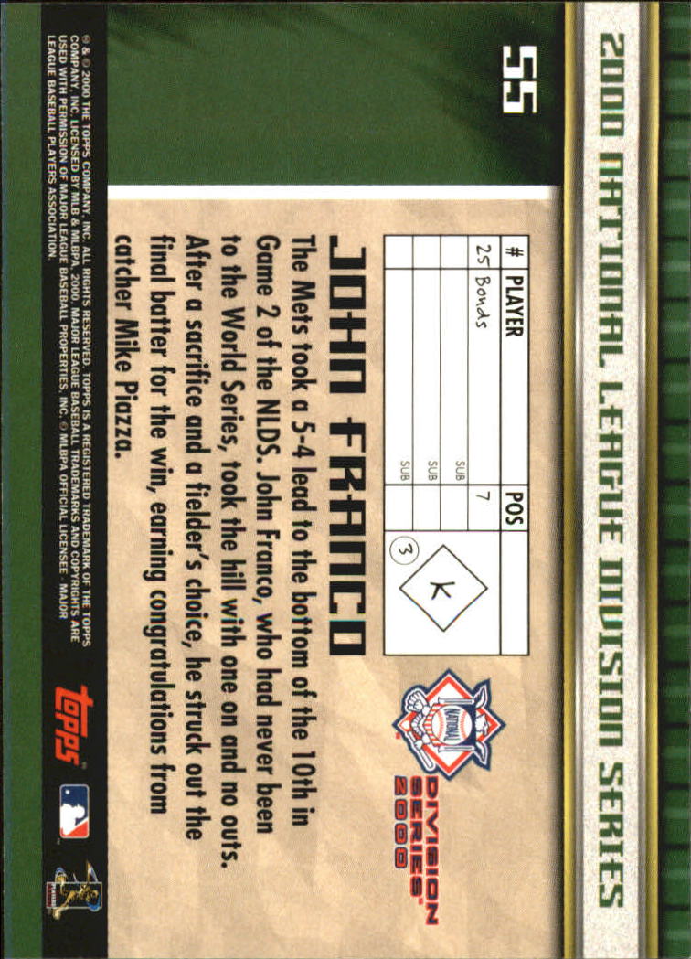 B6083- 2000 Topps Subway Serie Mets Yankees 1-100 -du Pick- 15 + Gratis US - Bild 63 von 131