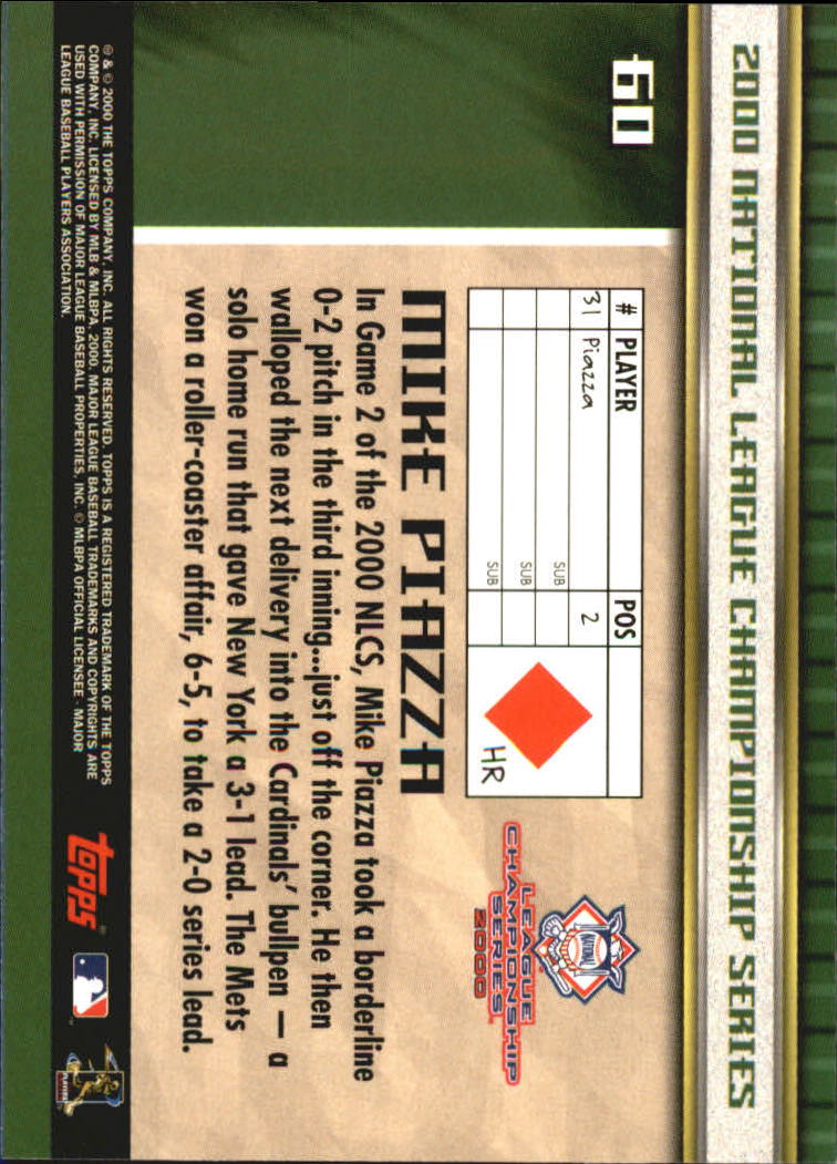 B6083- 2000 Topps Subway Serie Mets Yankees 1-100 -du Pick- 15 + Gratis US - Bild 71 von 131