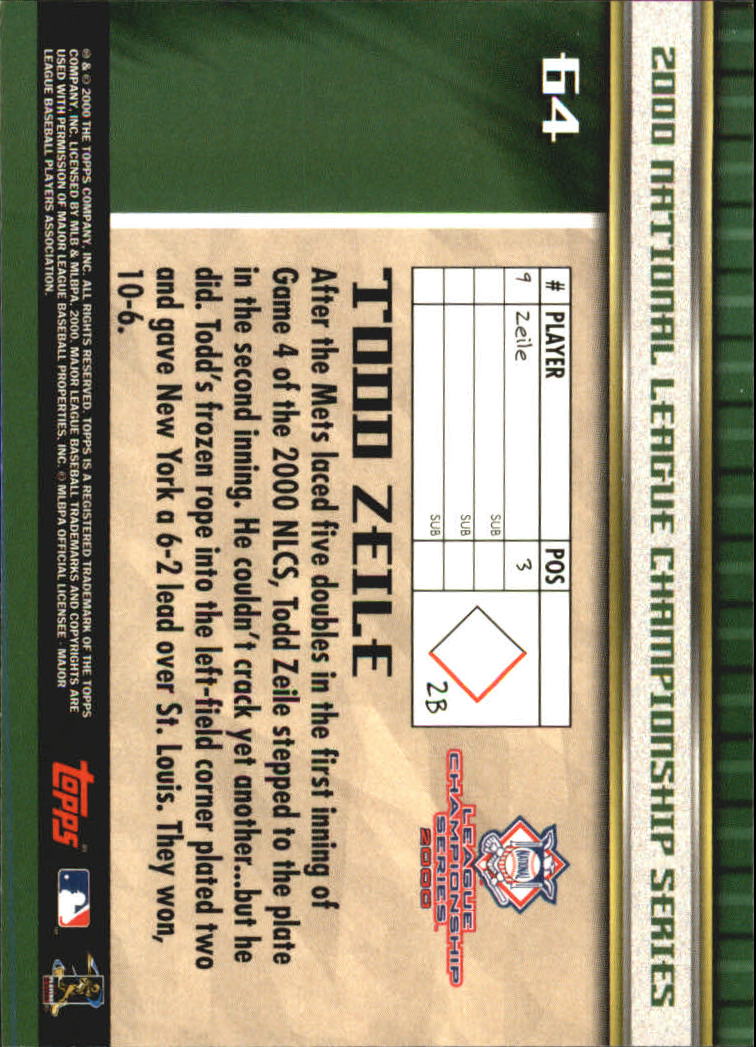 B6083- 2000 Topps Subway Serie Mets Yankees 1-100 -du Pick- 15 + Gratis US - Bild 79 von 131