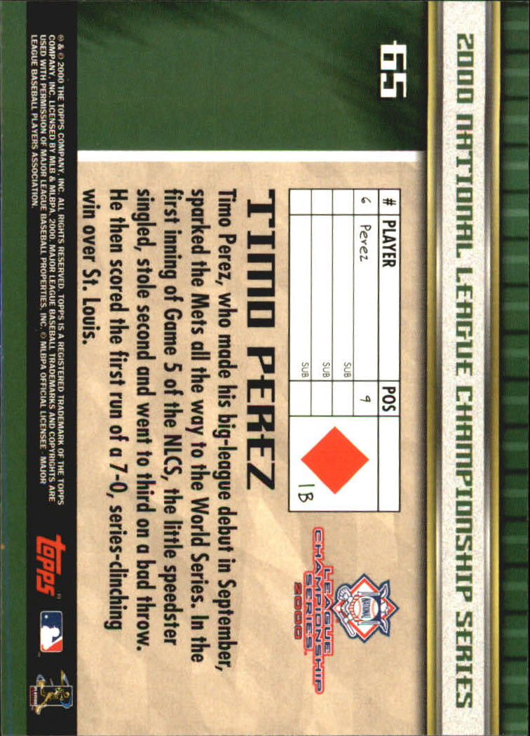 B6083- 2000 Topps Subway Serie Mets Yankees 1-100 -du Pick- 15 + Gratis US - Bild 81 von 131