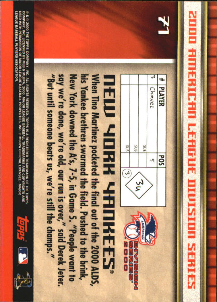 B6083- 2000 Topps Subway Serie Mets Yankees 1-100 -du Pick- 15 + Gratis US - Bild 89 von 131