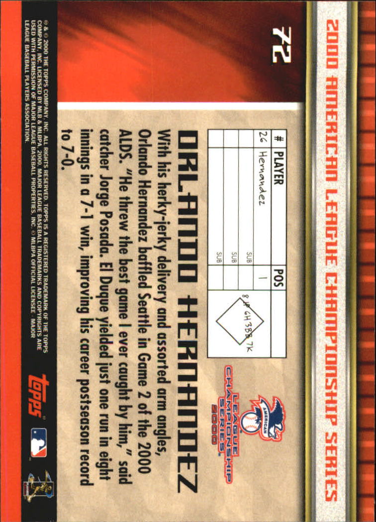 B6083- 2000 Topps Subway Serie Mets Yankees 1-100 -du Pick- 15 + Gratis US - Bild 91 von 131