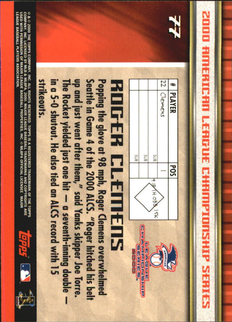 B6083- 2000 Topps Subway Serie Mets Yankees 1-100 -du Pick- 15 + Gratis US - Bild 99 von 131