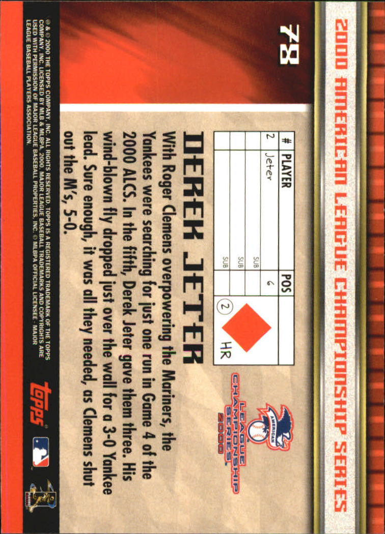 B6083- 2000 Topps Subway Serie Mets Yankees 1-100 -du Pick- 15 + Gratis US - Bild 101 von 131