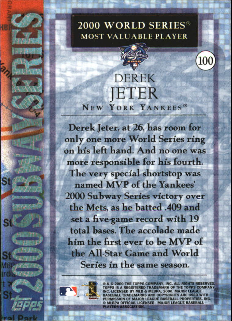 B6083- 2000 Topps Subway Serie Mets Yankees 1-100 -du Pick- 15 + Gratis US - Bild 131 von 131