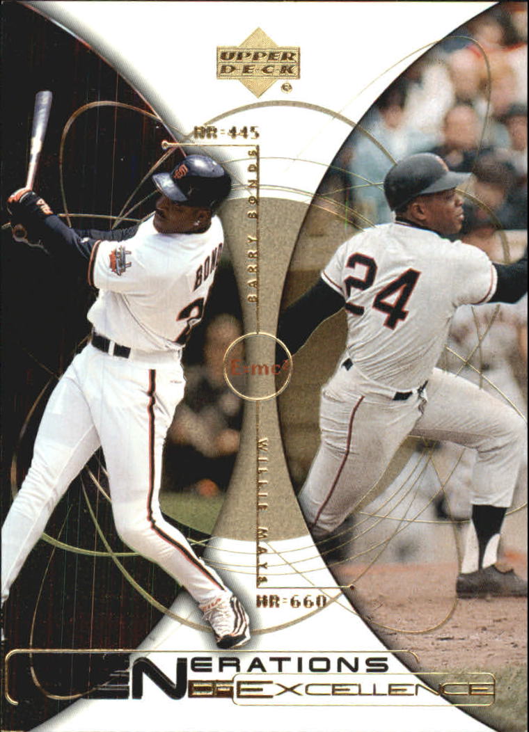 2000 Upper Deck Hitter's Club Generations of Excellence #GE4 B.Bonds/W.Mays