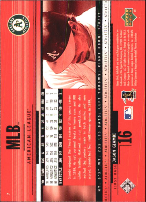 B1703- 2000 Upper Deck HoloGrFX BB #s 1-90 +Inserts -You Pick- 15+ FREE US SHIP - Picture 15 of 179
