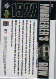 2000 Upper Deck Yankees Legends Murderer's Row #MR7 Waite Hoyt back image