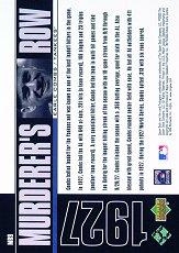 2000 Upper Deck Yankees Legends Murderer's Row #MR9 Earle Combs back image