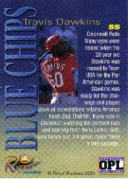 2000 Royal Rookies Futures Blue Chips #6 Travis Dawkins back image
