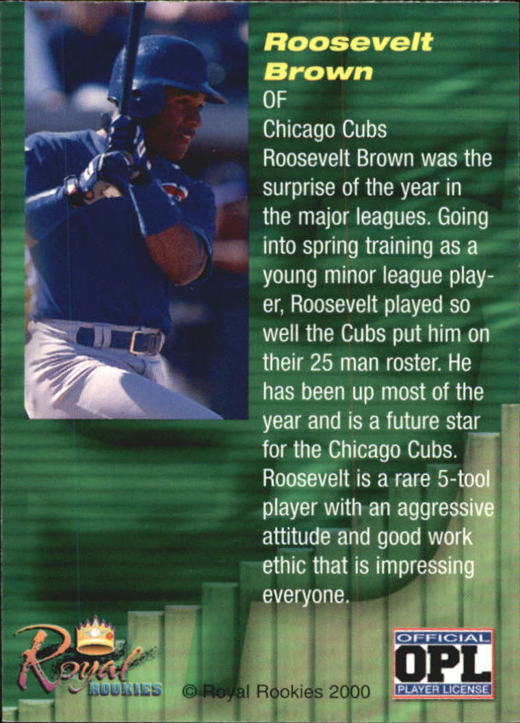 2000 Royal Rookies Futures High Yield #4 Roosevelt Brown back image