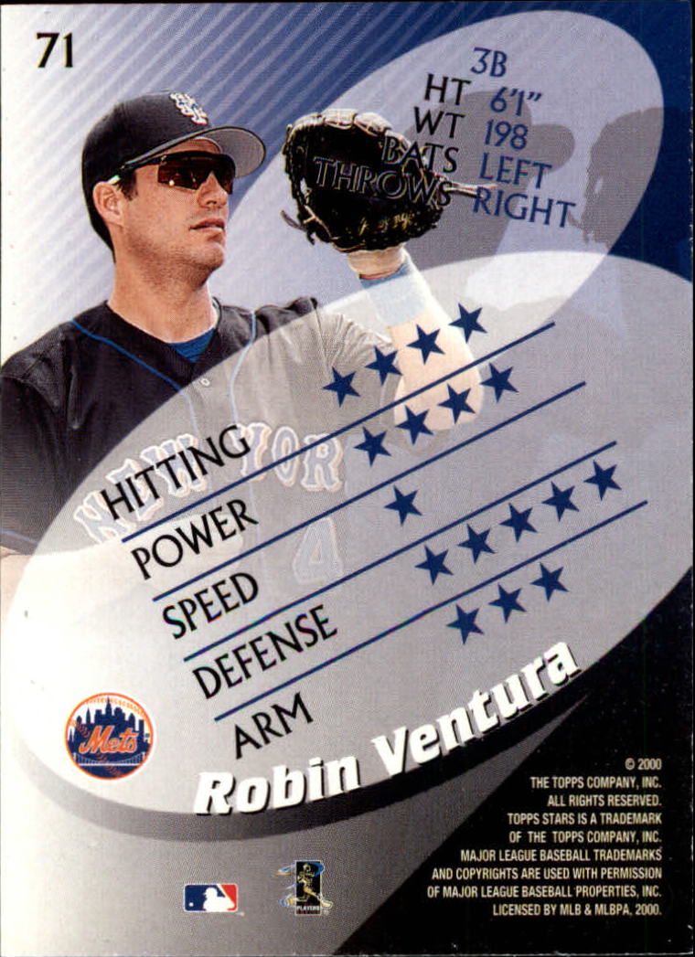 2000 Topps Stars #71 Robin Ventura back image