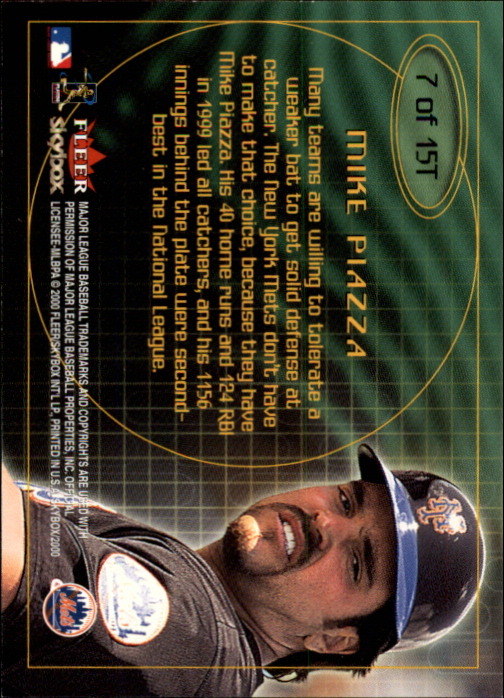 2000 SkyBox Technique #7 Mike Piazza back image