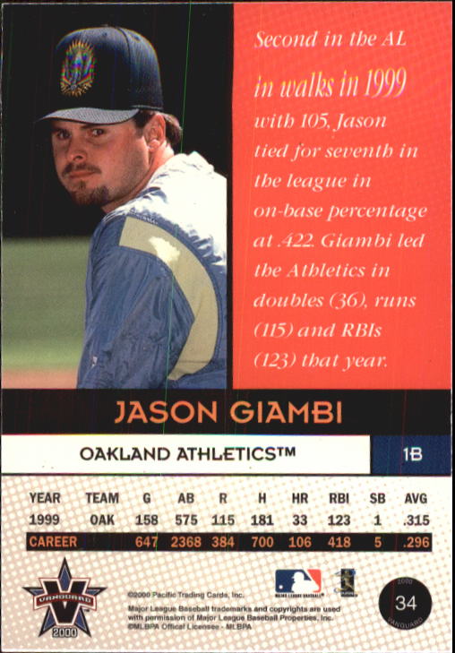 B5340- 2000 Vanguard Baseball Cards 1-100 +Inserts -You Pick- 15+ FREE US SHIP - Picture 59 of 207