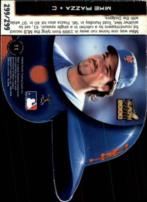 2000 Aurora Styrotechs #11 Mike Piazza back image