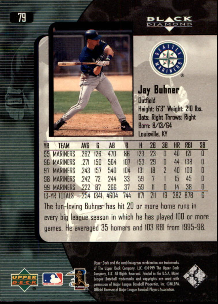 2000 Black Diamond #79 Jay Buhner back image