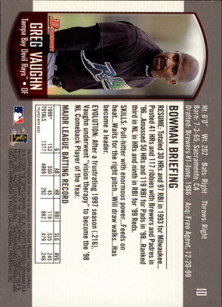 B2187- 2000 Bowman Baseball Card #s 1-250 +Rookies -You Pick- 15+ FREE US SHIP - Picture 17 of 457