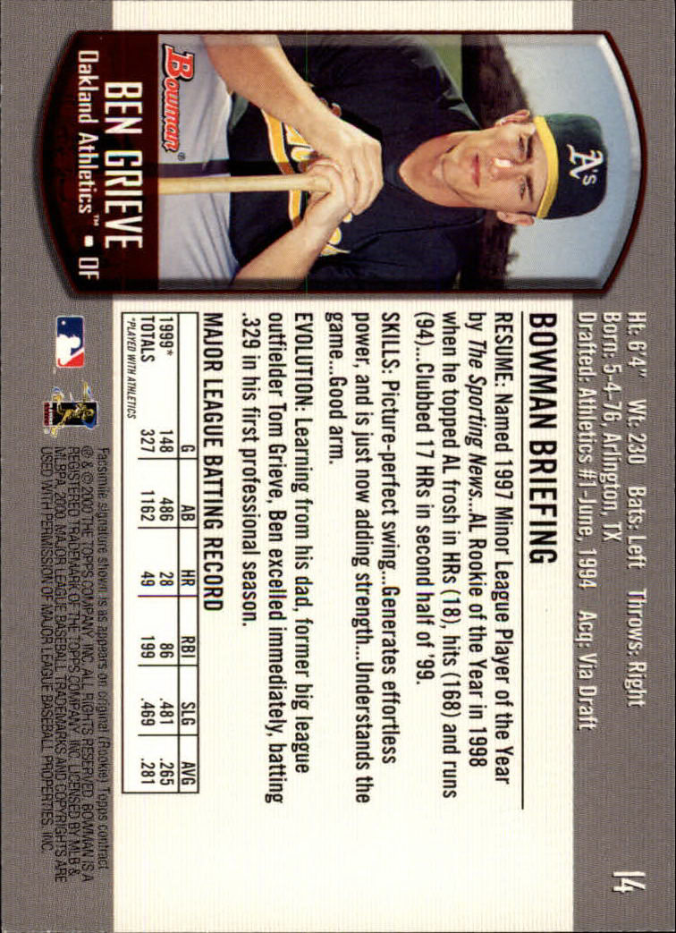 B2187- 2000 Bowman Baseball Card #s 1-250 +Rookies -You Pick- 15+ FREE US SHIP - Picture 25 of 457